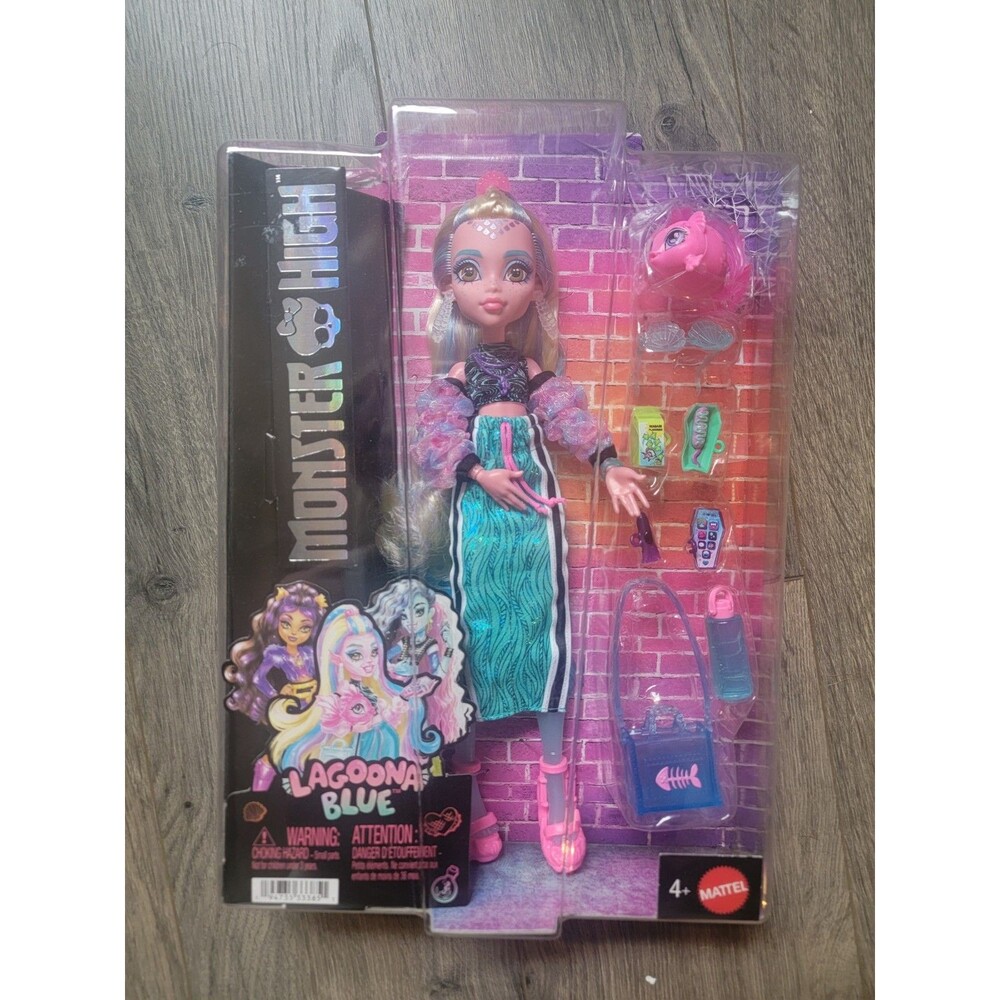 Monster High Doll Lagoona Blue Pet Piranha Neptuna G3 2022 HHK55 *NEW* Sealed